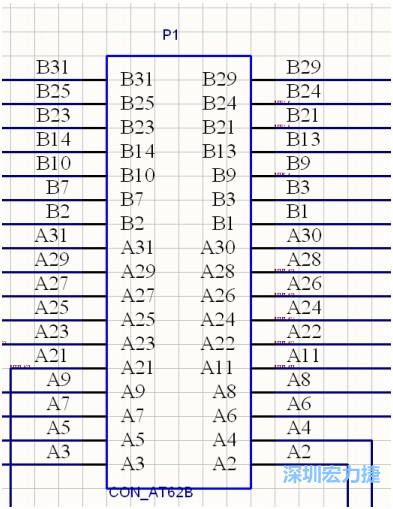  AT 總線 62 芯插槽，變成了一個 34 芯元件。