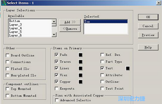 在Customize Document欄點擊Layer選擇輸出的圖形元素。