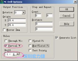 轉(zhuǎn)完Gerber后，接著還需轉(zhuǎn)鉆孔，通孔和盲、埋孔的轉(zhuǎn)法有所不同，轉(zhuǎn)通孔只須點擊Add，在彈出的窗口Document Name輸入文件名