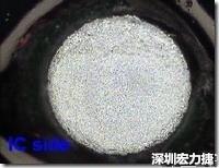 紅墨水染紅測試分析-IC面，允收