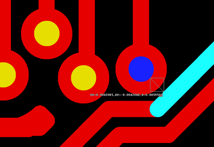 多層板中過孔會在每層線路上都有孔環(huán)，且每個層孔環(huán)周圍環(huán)境有夾線也有不夾線，環(huán)境各不一